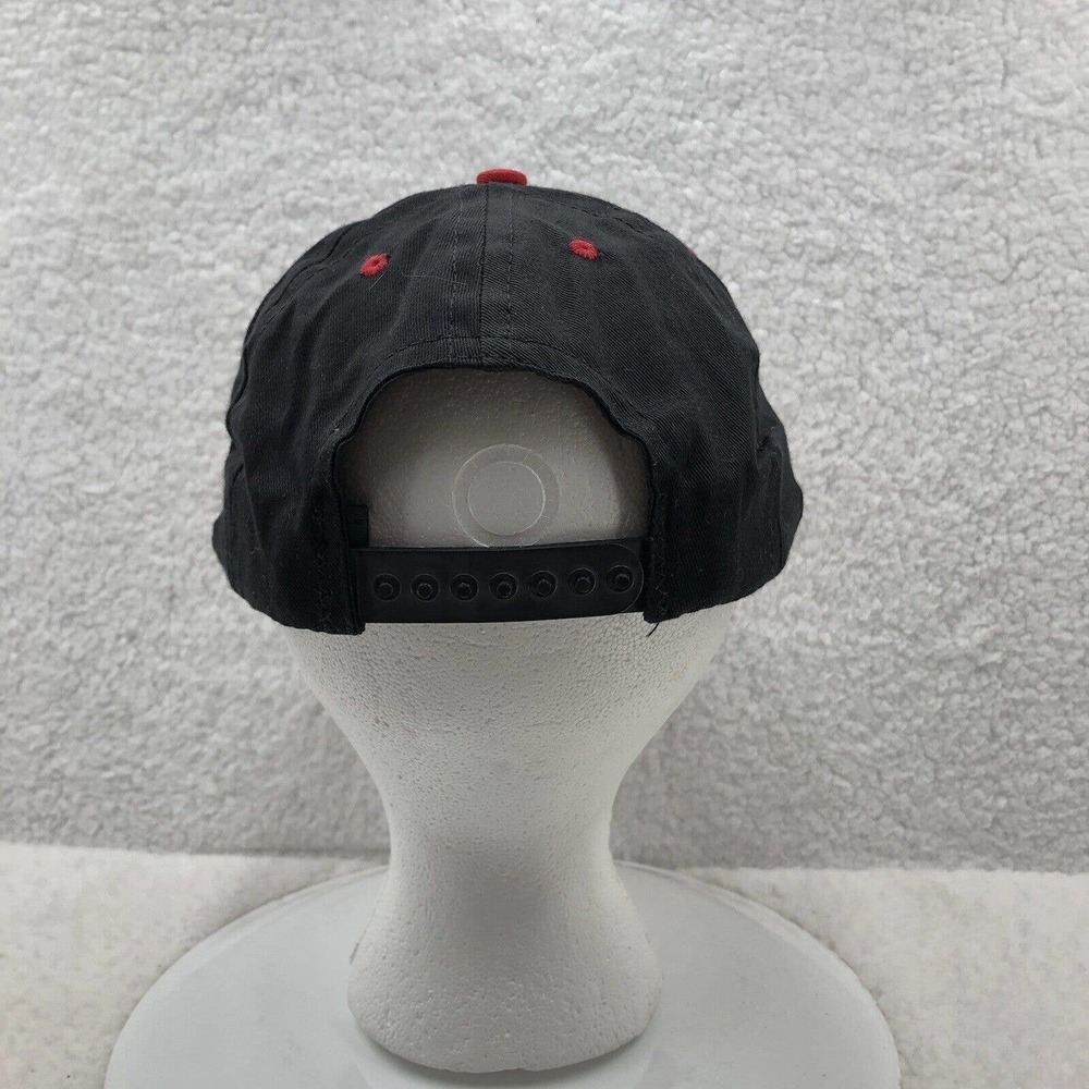 VTG Coca Cola Baseball Hat Dad Cap USA Made Black Red Soda Checkered Bottle - Picture 3 of 6